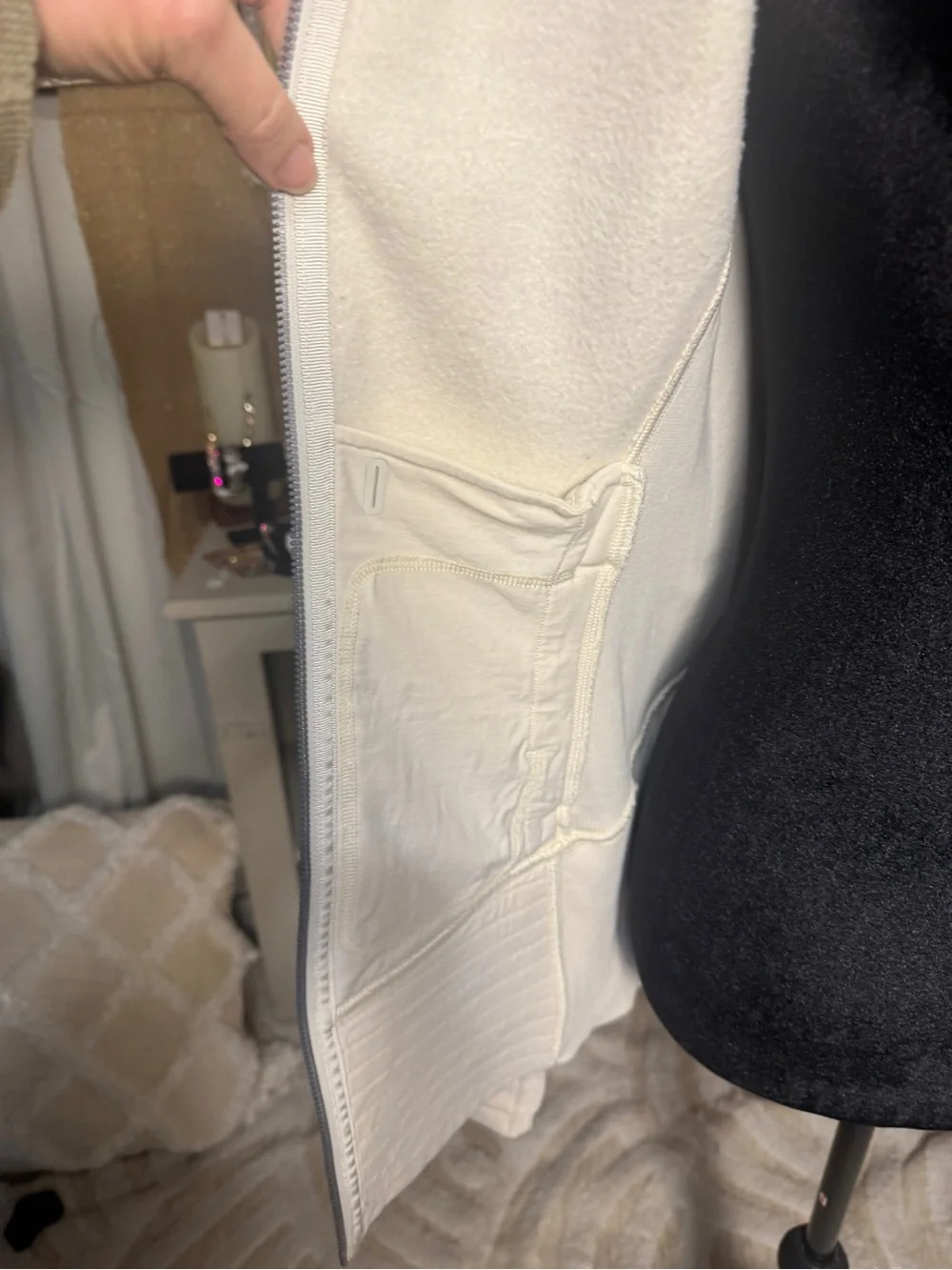 Women's Lululemon Cream High-Collar Zip Active Jacket